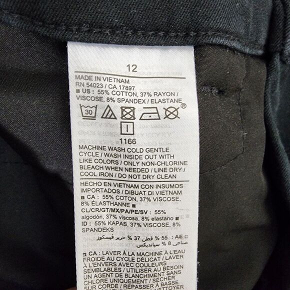 Old Navy Women Ankle Pants Size 12 High Waisted Pixie Skinny Black Secret Pocket - Picture 8 of 10